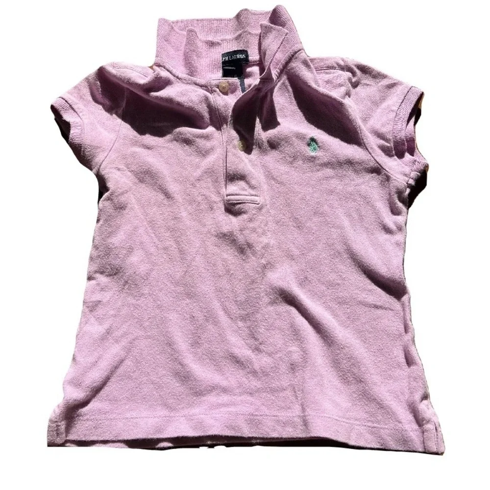 Ralph Lauren Kids VTG Y2K Lilac Purple Polo Shirt
